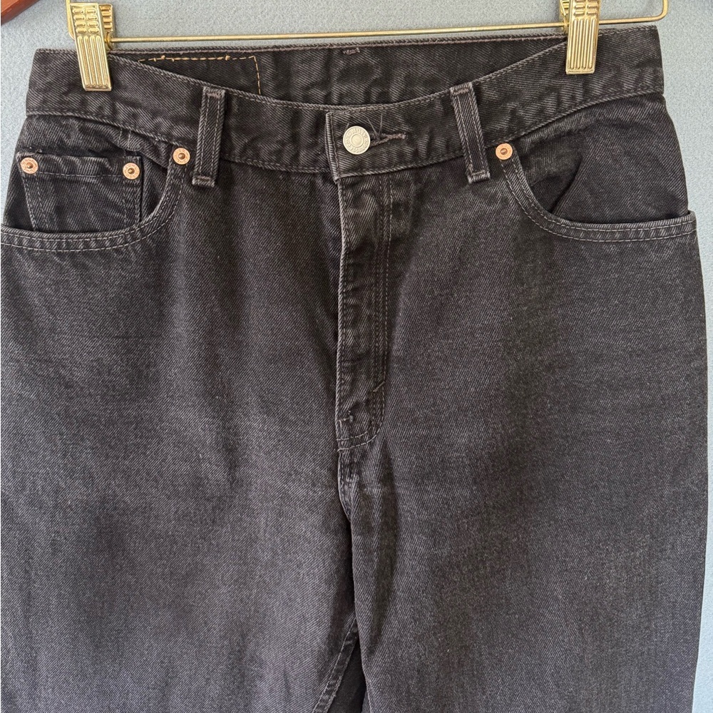 Vintage Levi’s 550 Black Relaxed Fit Tapered mom Jeans Women’s 10 Regular - Picture 6 of 13